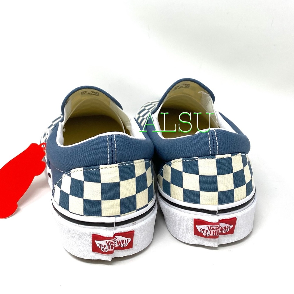 VANS Classic Slip On Checkerboard Blue Men’s - Picture 5 of 8